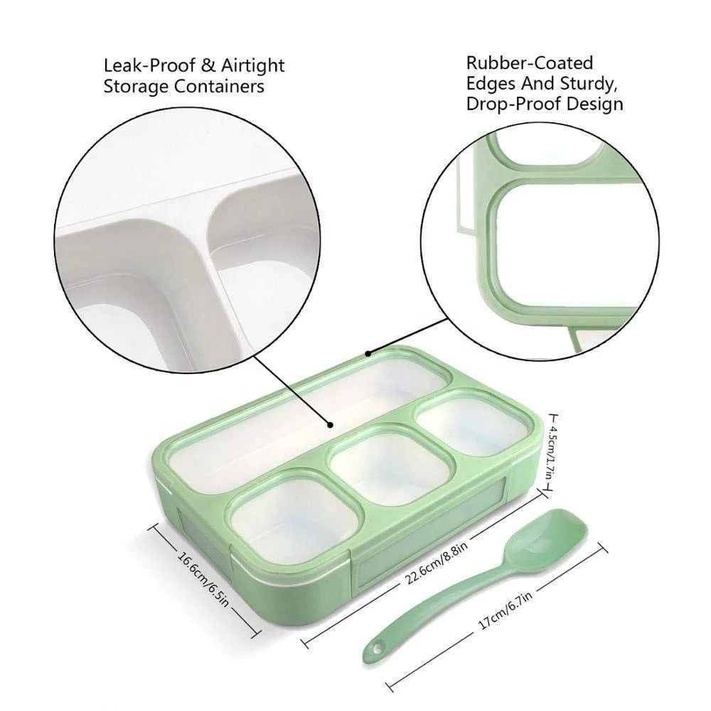 4 Compartment Food Grade Plastic Lunch Box