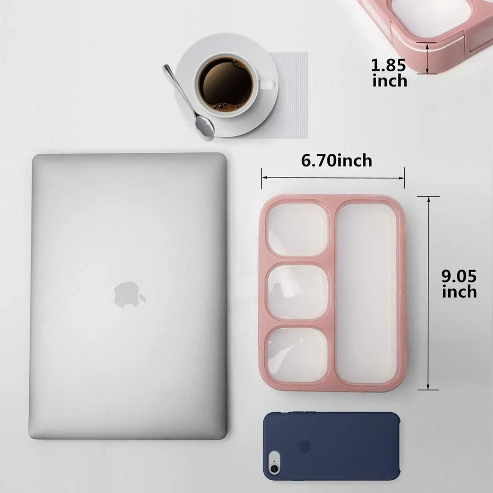 4 Compartment Food Grade Plastic Lunch Box