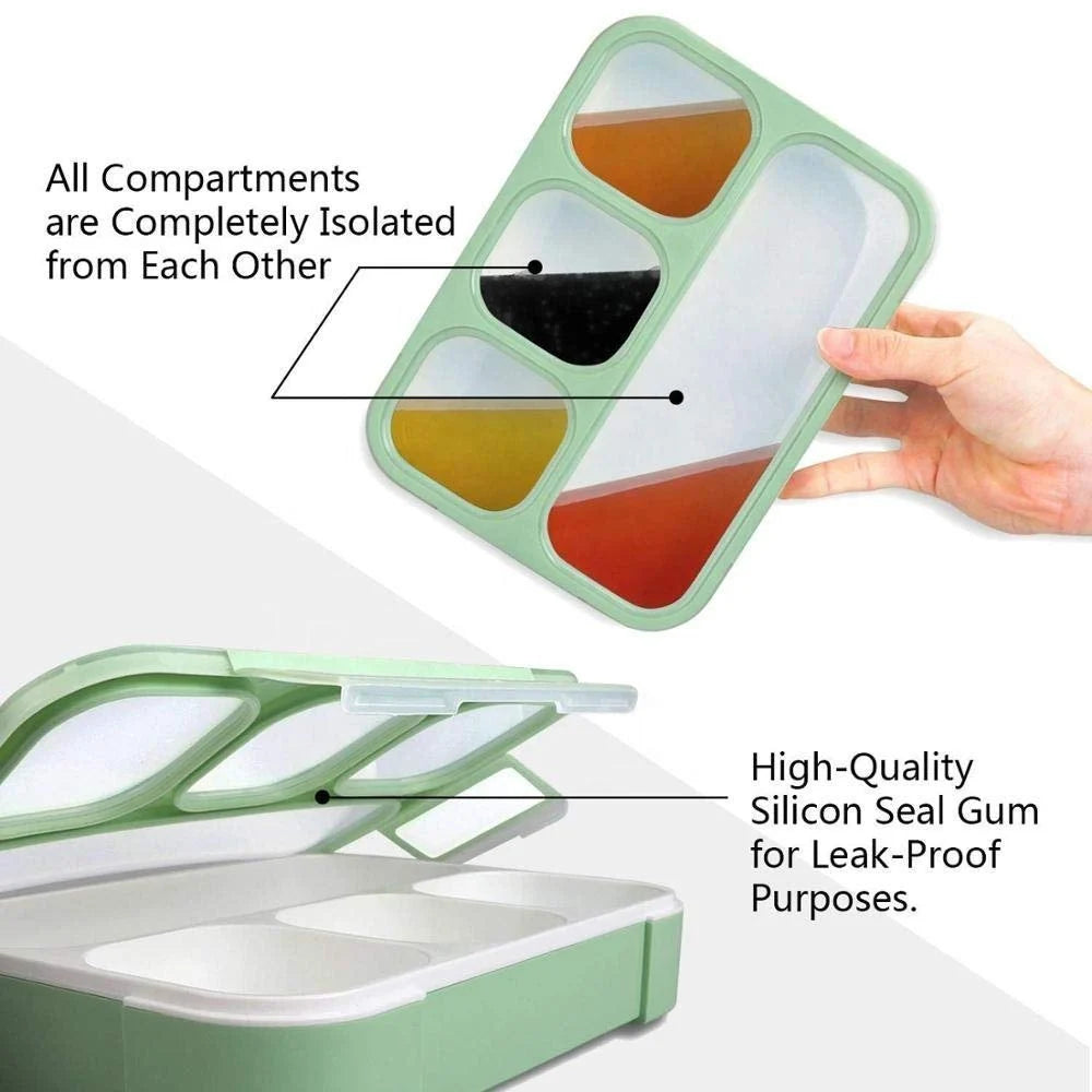 4 Compartment Food Grade Plastic Lunch Box