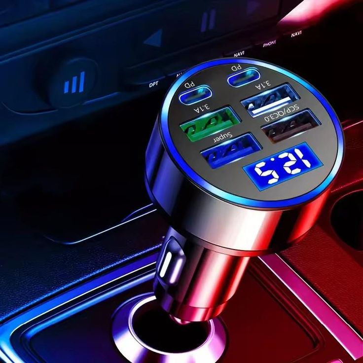 6 In 1 USB Car Charger