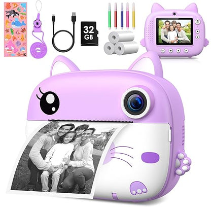Kids Camera with Instant Print & 2.5K Digital Video