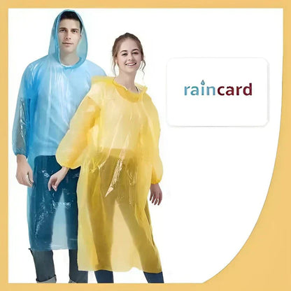 Unisex Disposable Rain Coat for Emergency Smallest Pocket Size (pack of 5)