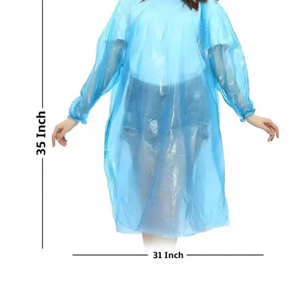 Unisex Disposable Rain Coat for Emergency Smallest Pocket Size (pack of 5)