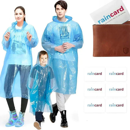 Unisex Disposable Rain Coat for Emergency Smallest Pocket Size (pack of 5)