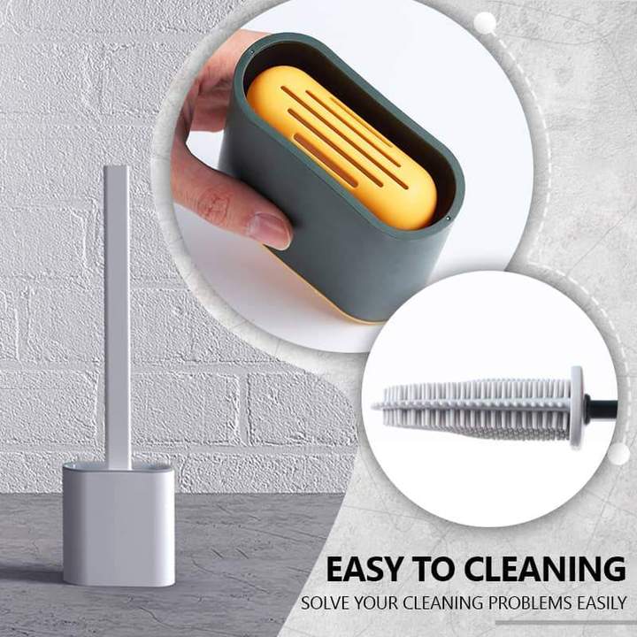 All-round toilet brush without dead ends
