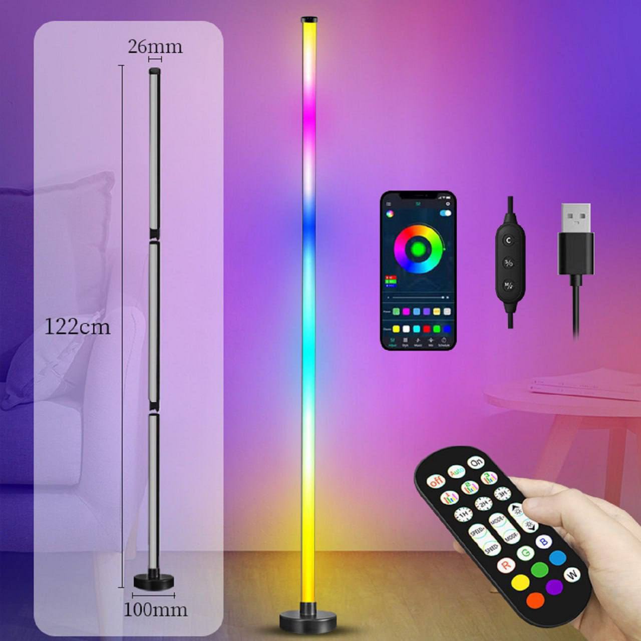 LED Corner RGB Floor Lamp